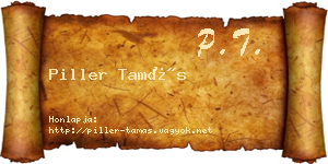 Piller Tamás névjegykártya